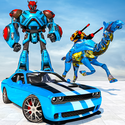 Police Flying Robot Car Game Image