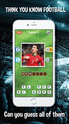 Guess who's the football players quiz app - Top footballer stars trivia game for real soccer fan screenshot
