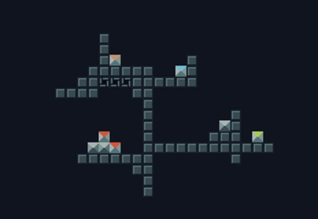 Iron Blocks Plateformer Pixel 8x8 Image