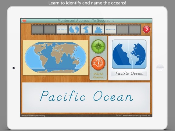 World Continents and Oceans - A Montessori Approach To Geography screenshot