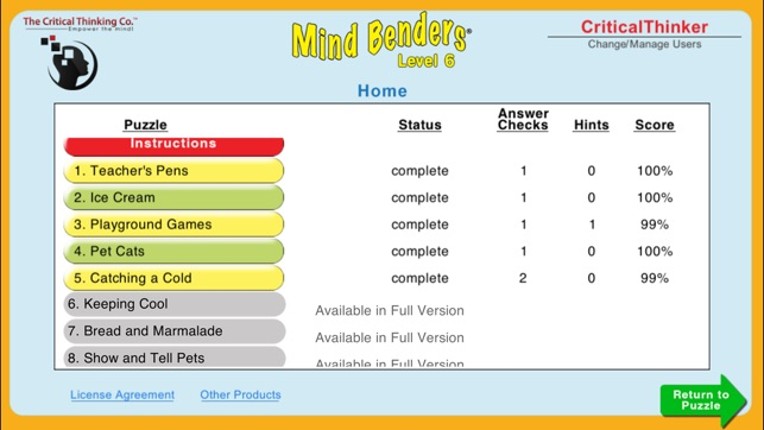 Mind Benders® Level 6 (Free) screenshot