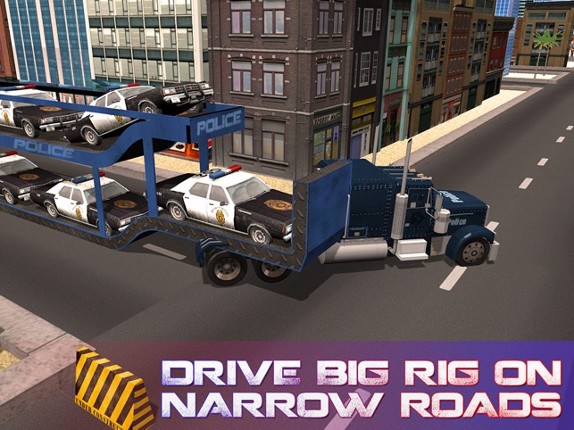 Police Car Transporter Truck – Drive lorry &amp; deliver cop vehicles screenshot