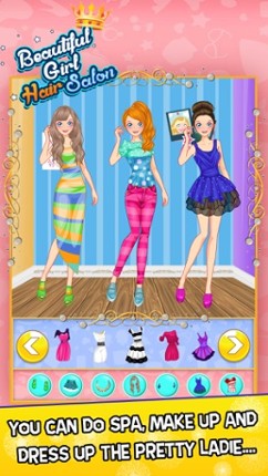 Beautiful Girl Hair Salon with Dress Up kids Game Image