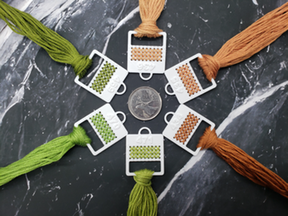 Floss Swatch Organizer - Decorative Cross Stitch Notion, Floss Drop, STL Digital Download screenshot