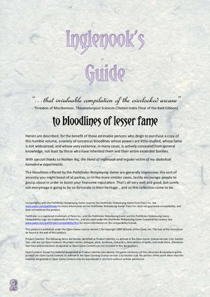 Inglenook's Bloodlines of Lesser Fame Image
