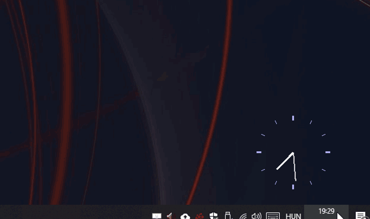 Fully customizable clock on Windows Desktop - Free exe + tutorial + source code screenshot