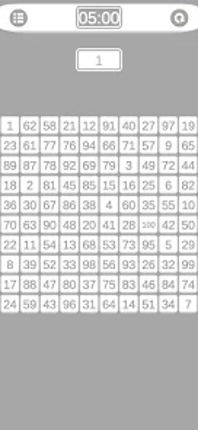 100 Numbers Challenge screenshot