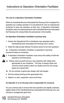 Operator's Manual for the Handheld Bronson Articulated De-Flensing Unit:  A Game Image