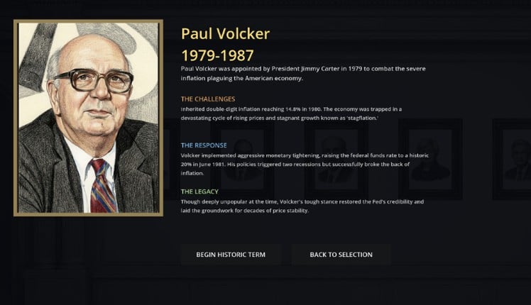 Federal Reserve Simulator screenshot