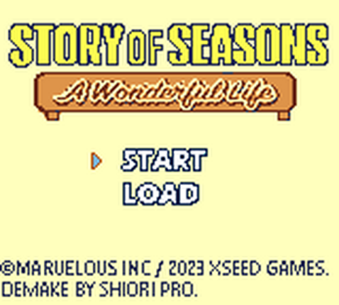 Story of Seasons A Wonderful Life GB Demake Image