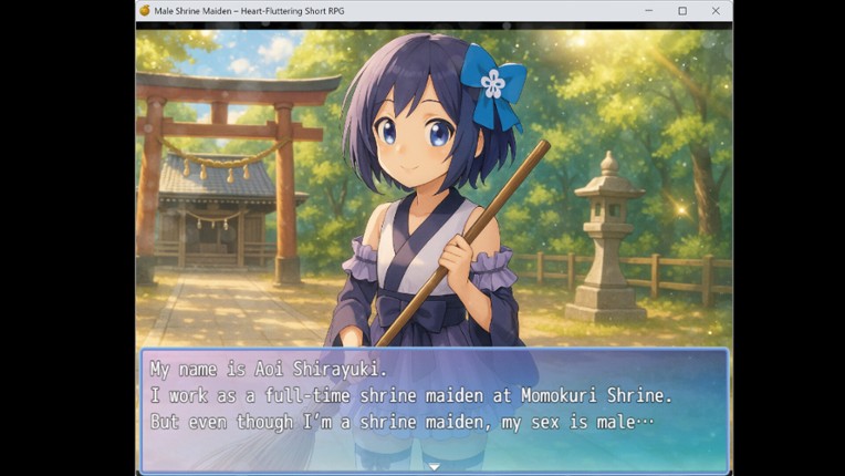 Male Shrine Maiden Heart-Fluttering Short RPG screenshot