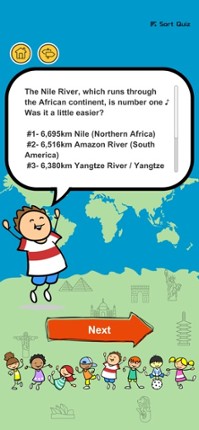 World Ranking Quiz: Sort Quiz screenshot