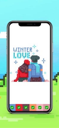 Color by number pixel art page Image