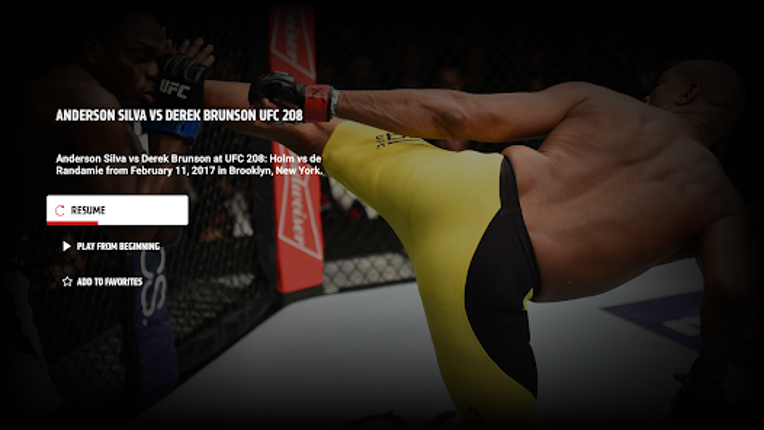 UFC screenshot