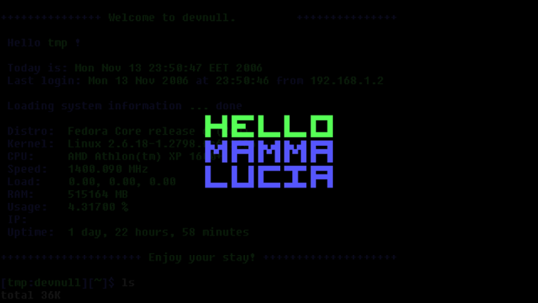 Hello Mamma Lucia Game Cover