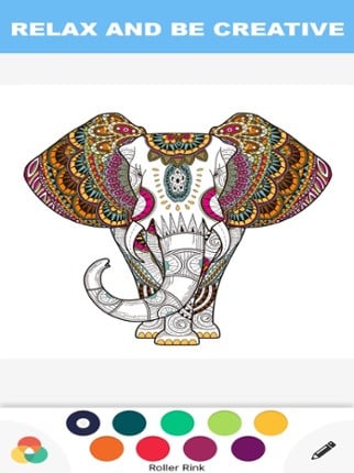 Owl Floral Coloring Book For Adult Relaxation Game Image