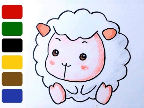 Baby sheep ColoringBook Image