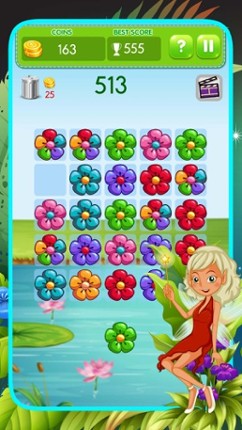 Flowerz Garden Merging - Link Color Match Puzzle screenshot